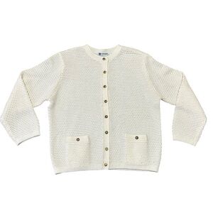 CE Concepts Vintage 80’s Cardigan Cream Size Large Classic Quite Luxury